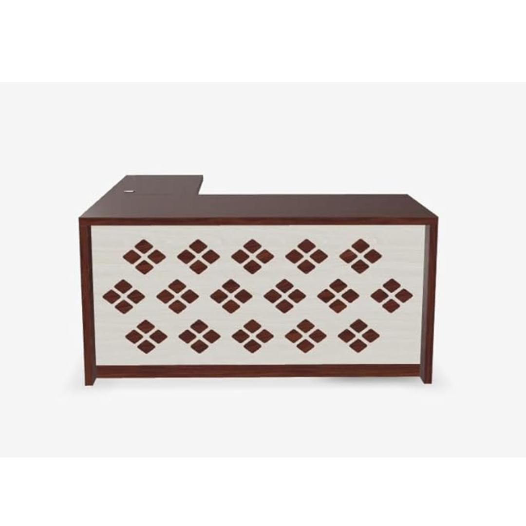 Image of L-Shaped Office Table with a Right-Side Runner Drawer RA413 - View