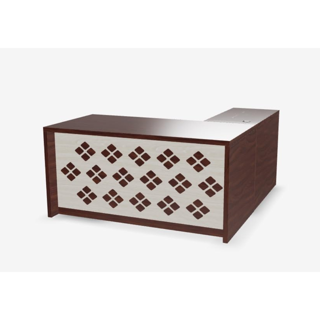 Image of L-Shaped Office Table with a Left-Side Runner Drawer RA413 - View