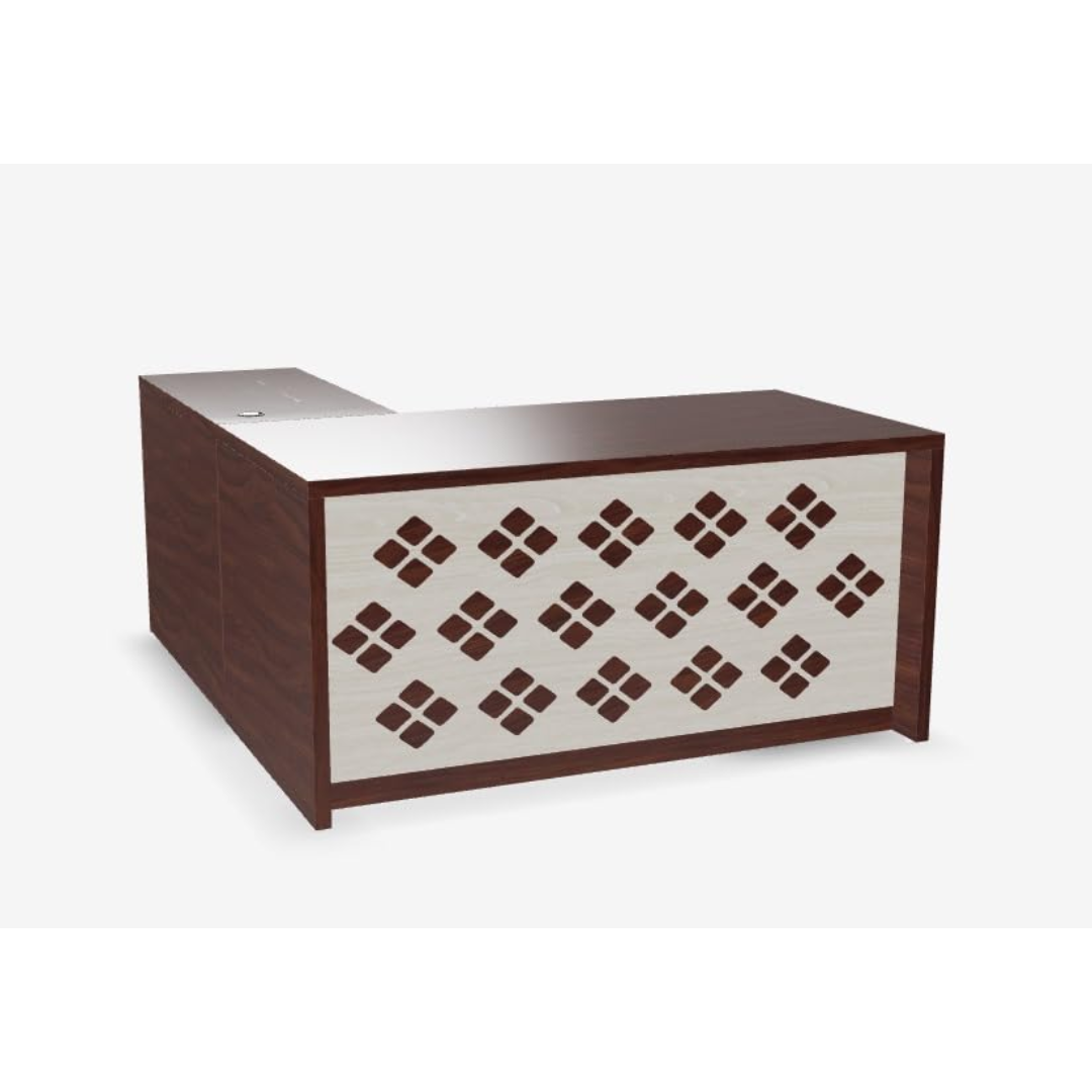 Image of L-Shaped Office Table with a Right-Side Runner Drawer RA413 - View
