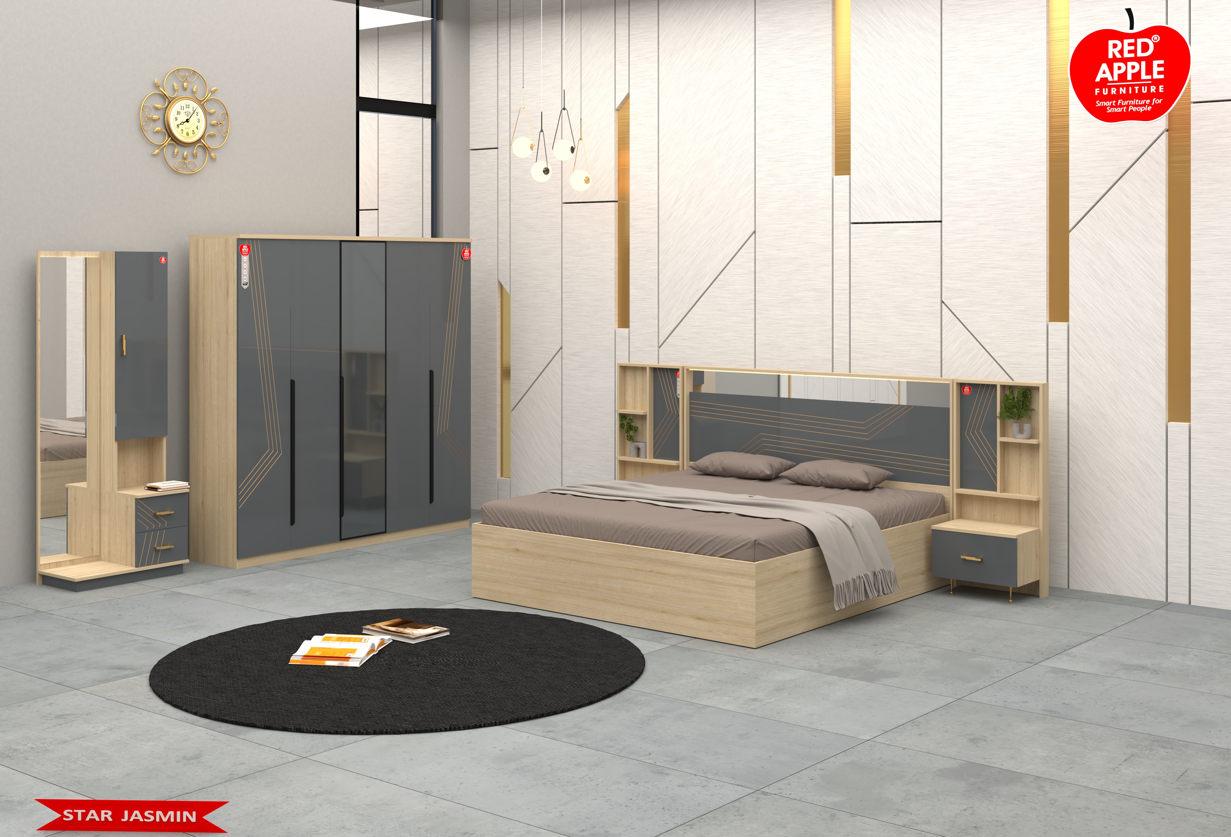 Bedroom Set STAR JASMIN RA913 - by Red Apple Furniture.